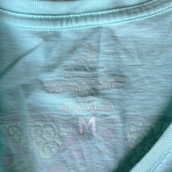 IVORY ELLA pineapple print elephant graphic tee size M - Picture 12 of 14